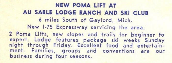 Au Sable Ranch and Ski Resort (Au Sable Ski Ranch) - Vintage Postcard